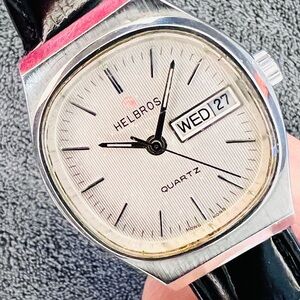 HELBROS Vintage Quartz Watch with Day/Date Display